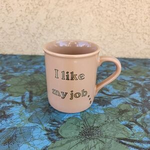Vintage I Like My Job Coffee Mug Brown Ceramic Papel, Inc Japan